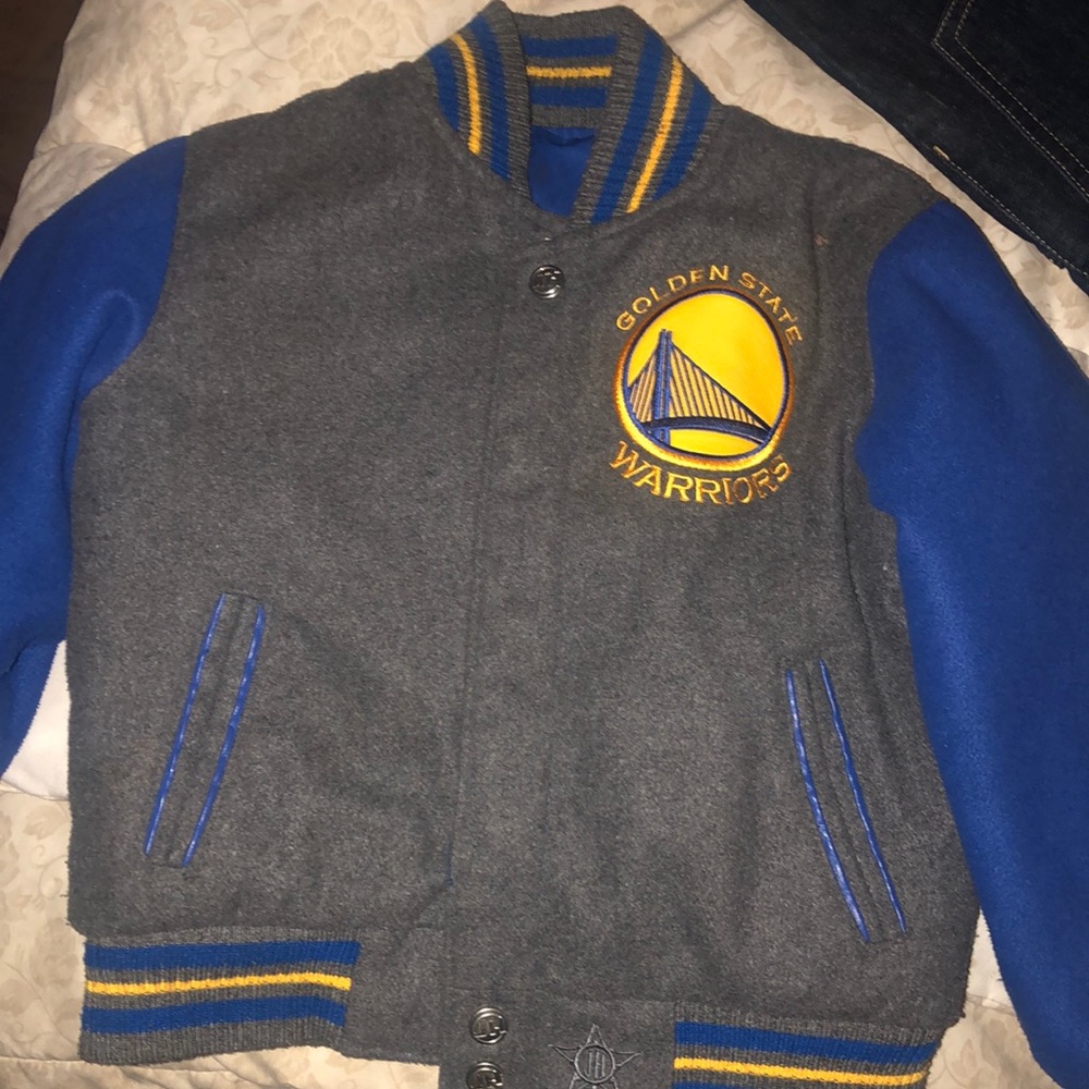 Reversal Golden State Warrior Kids Coat For 3-5 years old